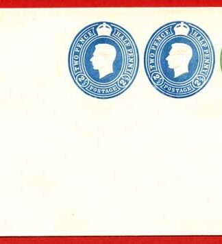 ESCP848 KGVI 1/2d and 2 1/2d x TWO Compound Stamped to Order Envelope