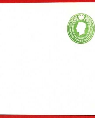 ESCP823 KGVI Two 1 1/2d Green Stamped to Order Envelope Mint