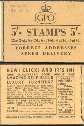 H25 January 1957 5/- Booklet 2d Dark