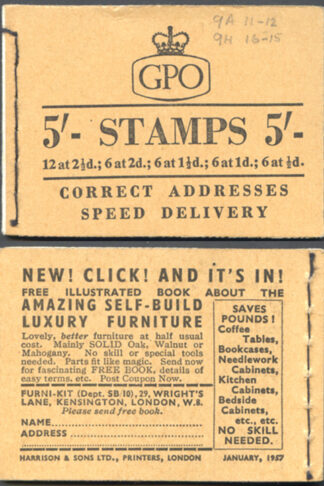 H25 January 1957 5/- Booklet 2d Dark