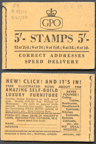H25 January 1957 5/- Booklet 2d Dark