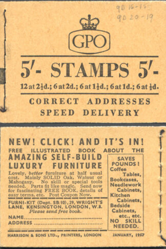 H25 January 1957 5/- Booklet 2d Dark