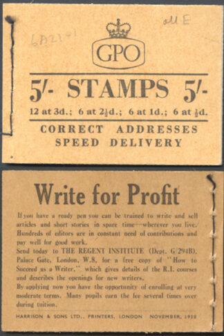 H36 November 1958 EEEEE 5/- Booklet