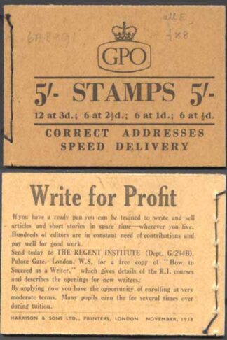 H36 November 1958 EEEEE 5/- Booklet