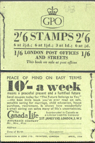 F41 April 1956 2/6 Booklet