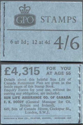L69p 4/6 November 1967 Wilding Booklet