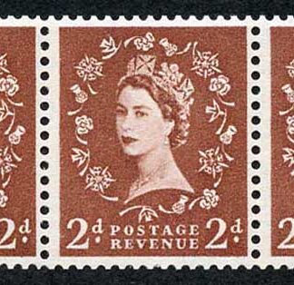 2d Light Red Brown SG543be Wmk S/Ways U/M