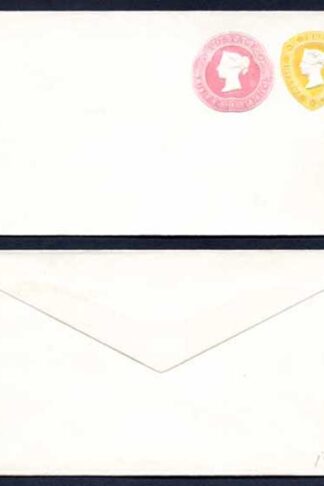 ESC123 QV 1 1/2d Yellow (11.5.92) 3d Carmine (11.5.92) Compound Envelope Mint