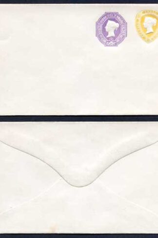 ESC125 QV 1 1/2d Yellow (28.3.93) 6d Purple (28.3.93) Compound Envelope Mint