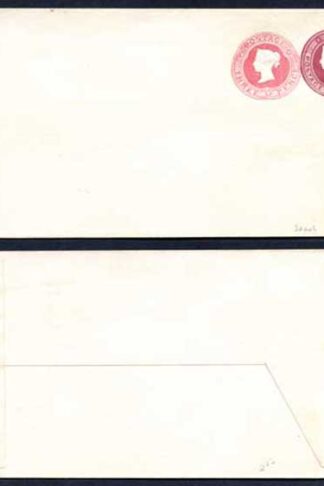 ESC133 QV 2d Lake (8.9.92) 3d Carmine (8.9.92) Compound Envelope Mint