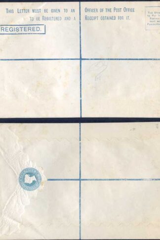 RP5 QV 2d Blue Registered Envelope Size H Dated 13.05.78 Mint