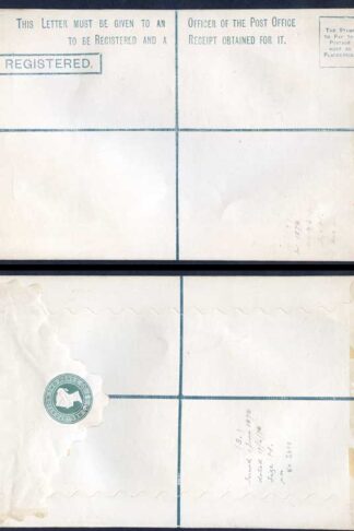 RP5 QV 2d Blue Registered Envelope Size H Dated 27.05.78 Mint