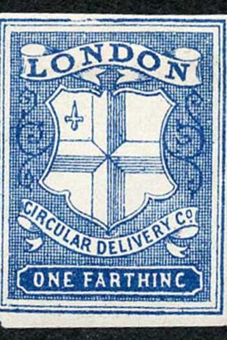 Circular Delivery SGCD31 London 1/4d deep blue mint