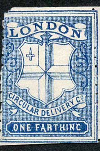 Circular Delivery SGCD31 London 1/4d deep blue unused