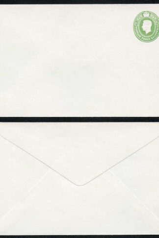 ES68 KGVI 1 1/2d Green Stamped to Order Envelope Approx 107mm x 165mm Mint