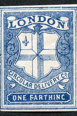 Circular Delivery SGCD31 London 1/4d deep blue mint
