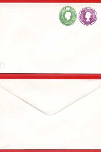 ESCP988 QEII 2 1/2d Carmine and KGVI 1 1/2d Green Stamped to Order Envelope Mint