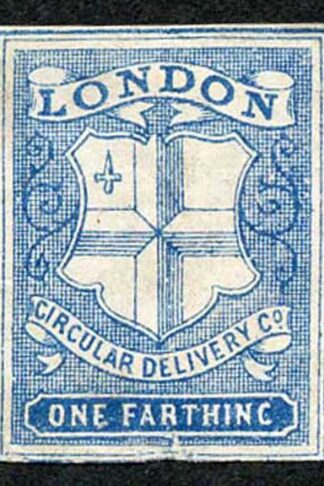 Circular Delivery SGCD31 London 1/4d deep blue unused