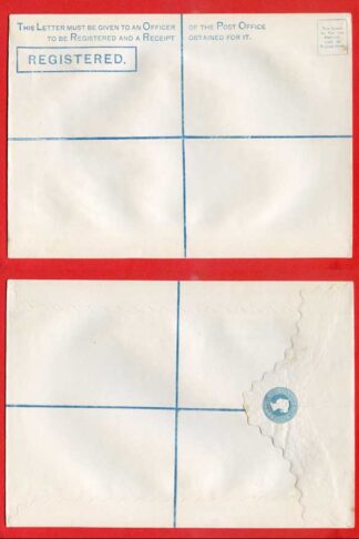 RP5 QV 2d Blue Registered Envelope Size I Mint Dated 3.6.78