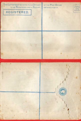 RP5 QV 2d Blue Registered Envelope Size I Mint Dated 3.6.78