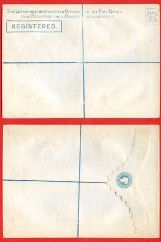 RP5 QV 2d Blue Registered Envelope  Size I Mint Dated 1.8.78