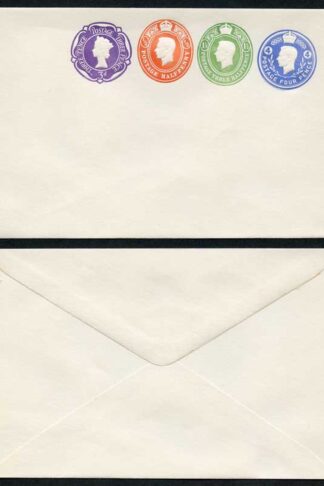 ESCP876 KGVI 4d and 1 1/2d and 1/2d Plus QEII 3d Compound Stamped to Order Enve