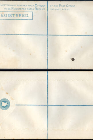 RP6 QV 2d Blue Registered Envelope SIZE K Mint (26.9.78)