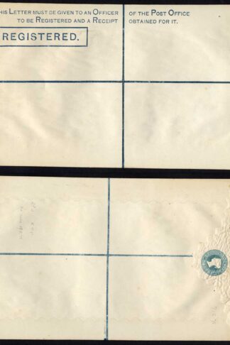 RP5 QV 2d Blue Registered Envelope SIZE K Mint (7.5.78)