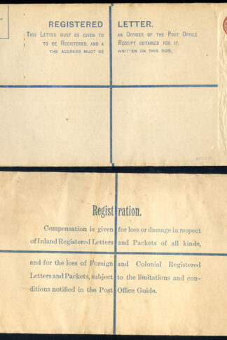 RP28 KGV 3d Red BrownRegistered Envelope (No W) SIZE K Mint