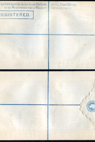 RP5 QV 2d Blue Registered Envelope SIZE K Mint (15.7.78)