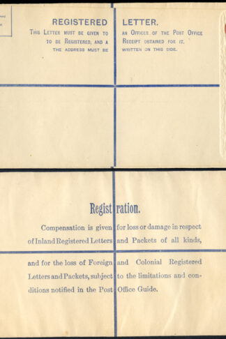 RP28 KGV 3d Red BrownRegistered Envelope (No W) SIZE K Mint