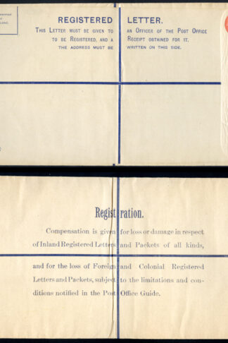 RP34 KGV 5d Orange Registered Envelope size Kb Mint