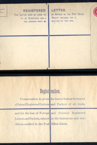 RP38 KGV 4 1/2d Puce Registered Envelope size K Mint