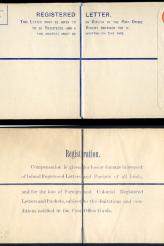 RP34 KGV 5d Orange Registered Envelope size Kb Mint