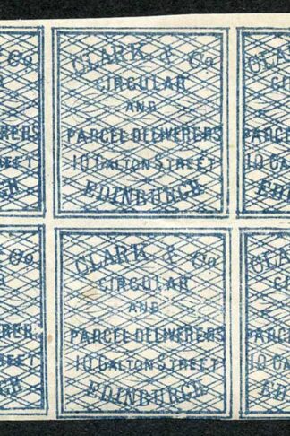 Circular Delivery SGCD3 Clark and Co. 1/4d blue mint block