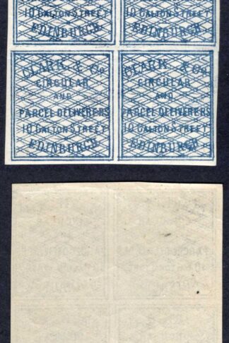 Clark and Co Parcel Delivery Stamps U/M Block 6 SGCD3