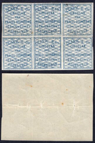 Circular Delivery SGCD3 Clark and Co. 1/4d blue mint block