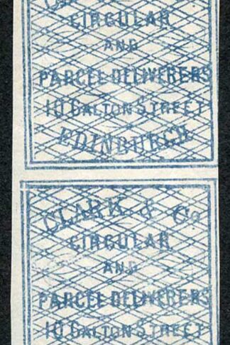 Circular Delivery SGCD3 Clark and Co. 1/4d blue mint vertical pair