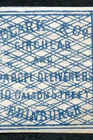 Circular Delivery SGCD3 Clark and Co. 1/4d blue mint