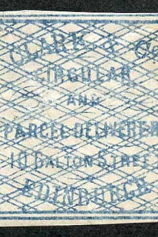 Circular Delivery SGCD3 Clark and Co. 1/4d blue mint