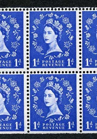 SB30 1d Booklet Pane Wmk Crowns Upright Cream Paper Cyl 10 T No Dot U/M