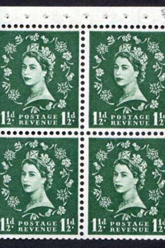 SB67 1 1/2d Wmk Crowns Upright Booklet Pane of 4 U/M