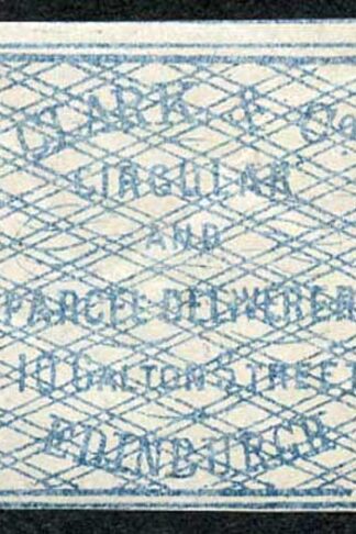 Circular Delivery SGCD3 Clark and Co. 1/4d blue mint