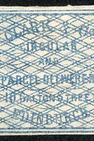 Circular Delivery SGCD3 Clark and Co. 1/4d blue mint