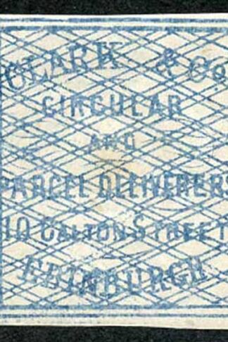 Circular Delivery SGCD3 Clark and Co. 1/4d blue mint