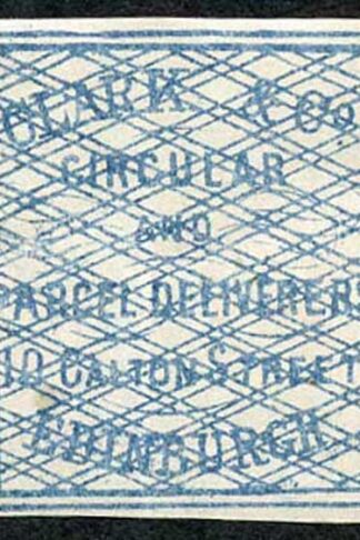 Circular Delivery SGCD3 Clark and Co. 1/4d blue mint