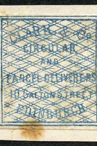 Circular Delivery SGCD3 Clark and Co. 1/4d blue on piece