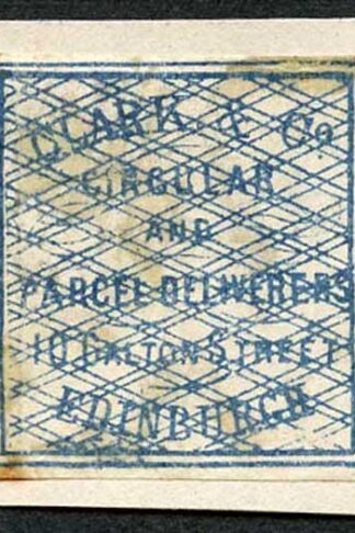 Circular Delivery SGCD3 Clark and Co. 1/4d blue on piece