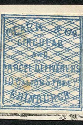 Circular Delivery SGCD3 Clark and Co. 1/4d blue on piece