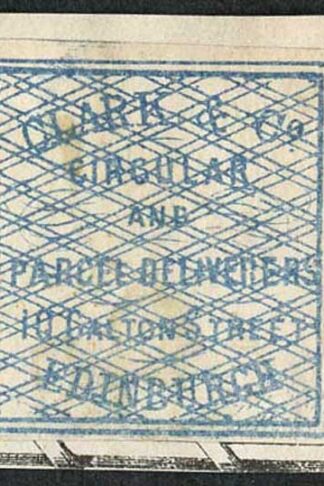 Circular Delivery SGCD3 Clark and Co. 1/4d blue on piece